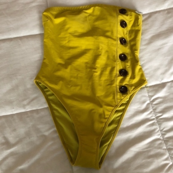 Forever 21 Strapless Button Detail Swim Y2K - Picture 6 of 10